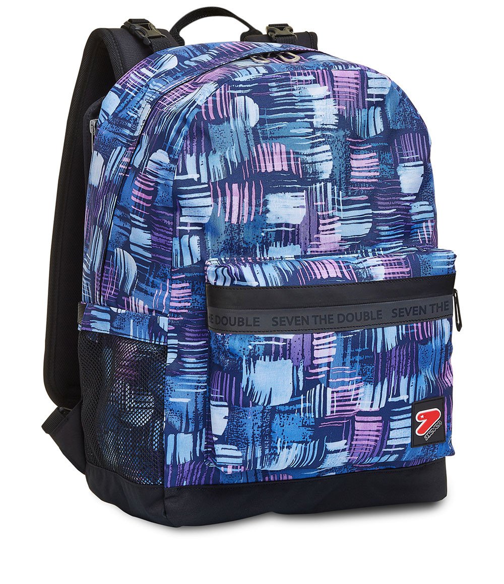 ZAINO REVERSIBLE BACKPACK SEVEN DIGITAL TOUCH - BLU FUCSIA NERO