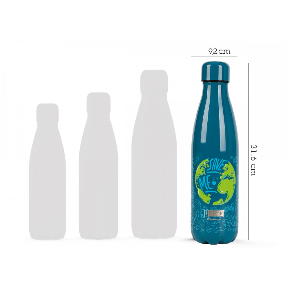BORRACCIA ACCIAIO INOX - TIPO A, 1000ML